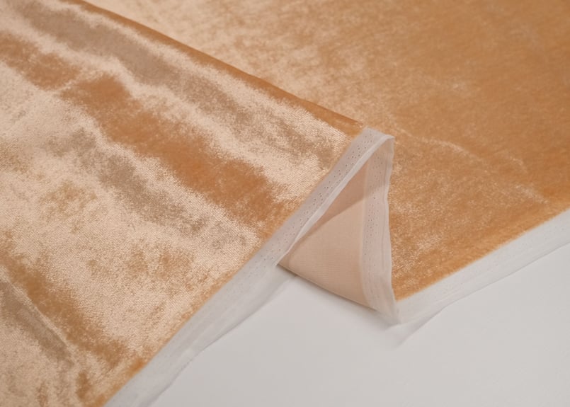 ジョーゼットベルベット ナデ毛（サーモンピンク）90cm幅 | ベルベット