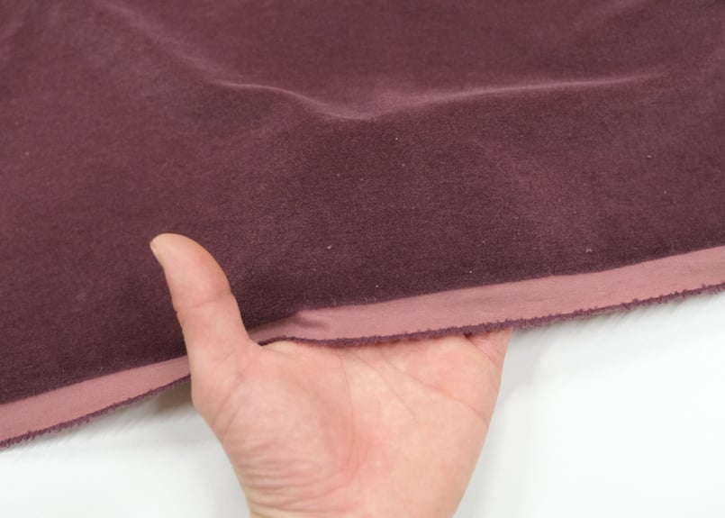 コットンウールベルベット（藤色） | ベルベット生地専門店 山崎ビロード