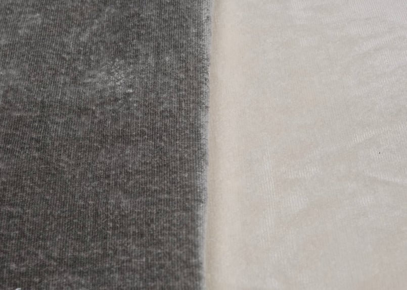 シルクカシミヤ/シルクベルベット ホワイト・グレー