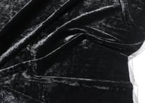 ジョーゼットベルベット（ブラック）緯糸：オーガンジー　100cm幅