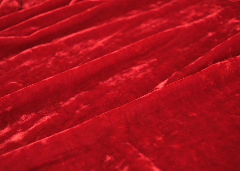 レーヨンベルベット（レッド）112cm幅 | ベルベット生地専門店 山崎