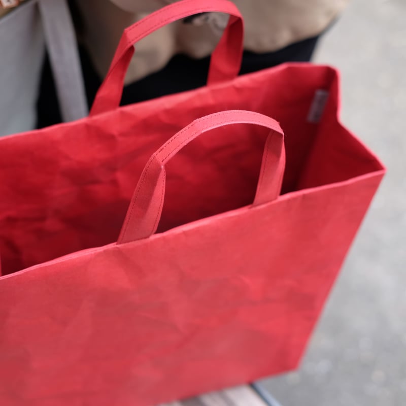 バッグスクエアM レッド | SIWA | 紙和 公式ONLINE STORE