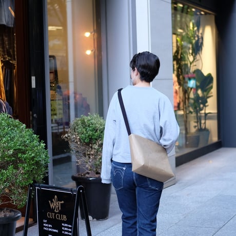 斜めがけバッグ M グレー