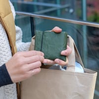 <SET>SIWA gift 2つ折り財布とコインケース ダークグリーン