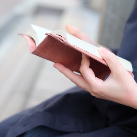 ブックカバー文庫サイズ テラコッタ