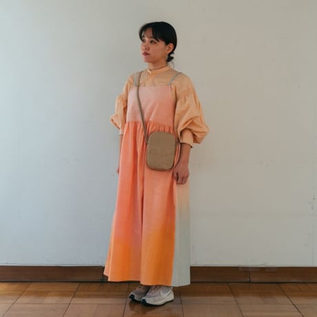 スクエアポシェット ブラウン