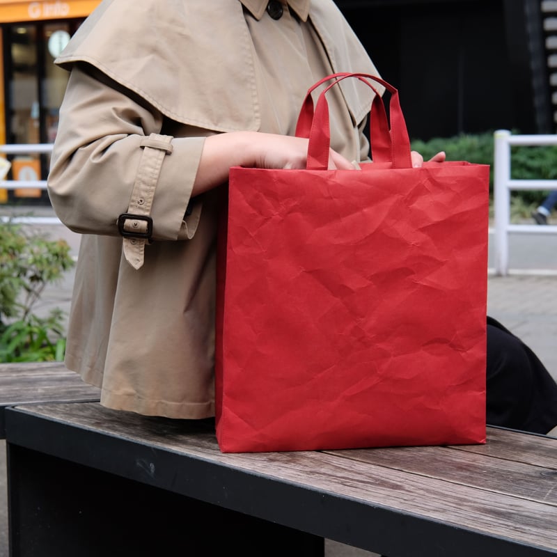 バッグスクエアM レッド | SIWA | 紙和 公式ONLINE STORE