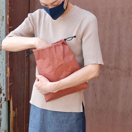 巾着M テラコッタ