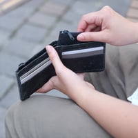 <SET>SIWA gift 2つ折り財布とコインケース ブラック