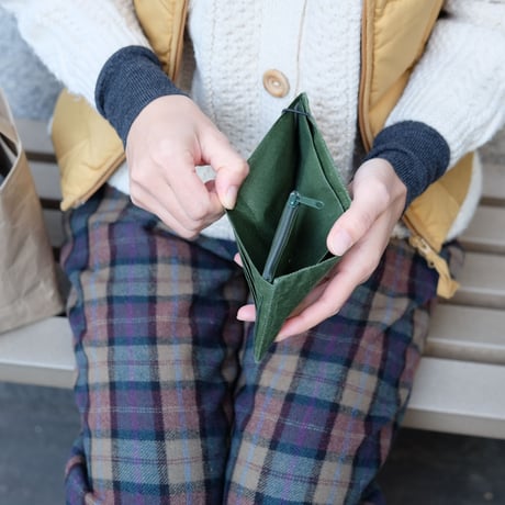 <SET>SIWA gift 2つ折り財布とコインケース ダークグリーン