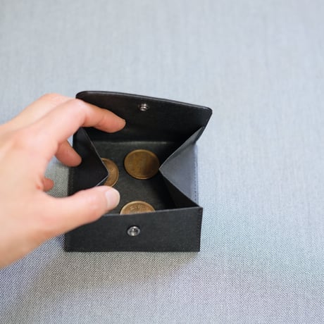 コインケーススナップ付き グレー