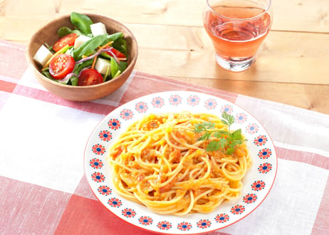 スパゲッティソース　カニのトマトクリームソース