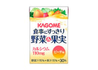 【ローリングストック対象商品】カゴメ食事にすっきり野菜＆果実カルシウムピーチ味（100ml×36本）