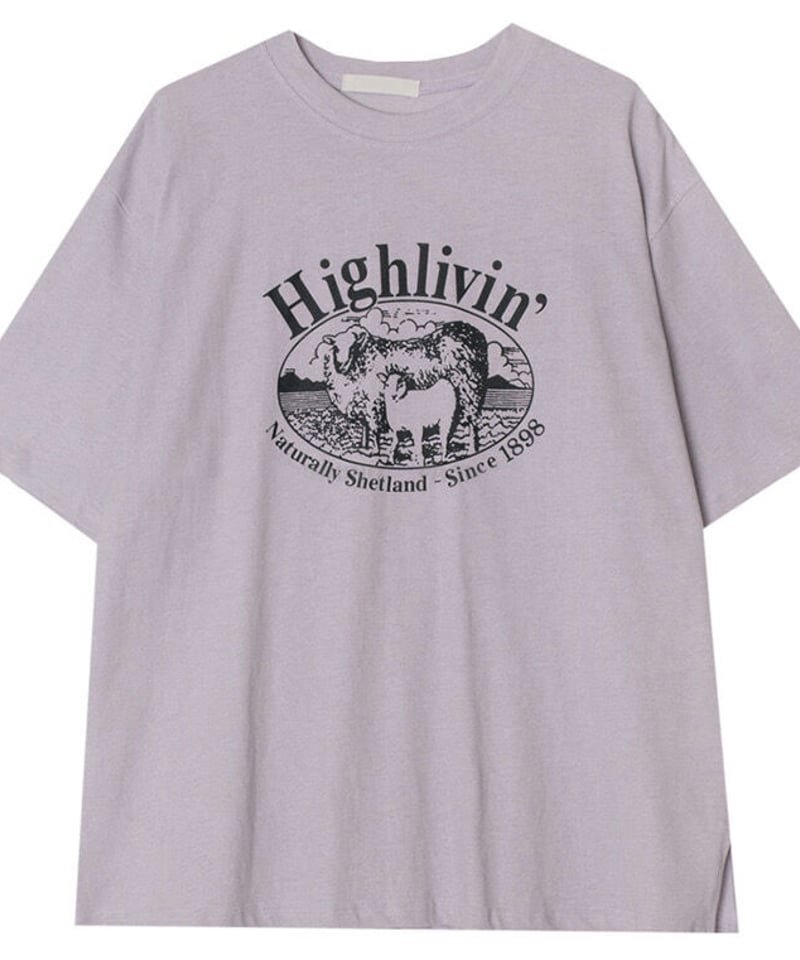 High livin' ロゴプリントTシャツ | EYARN