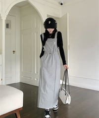 スウェット サロペットワンピース