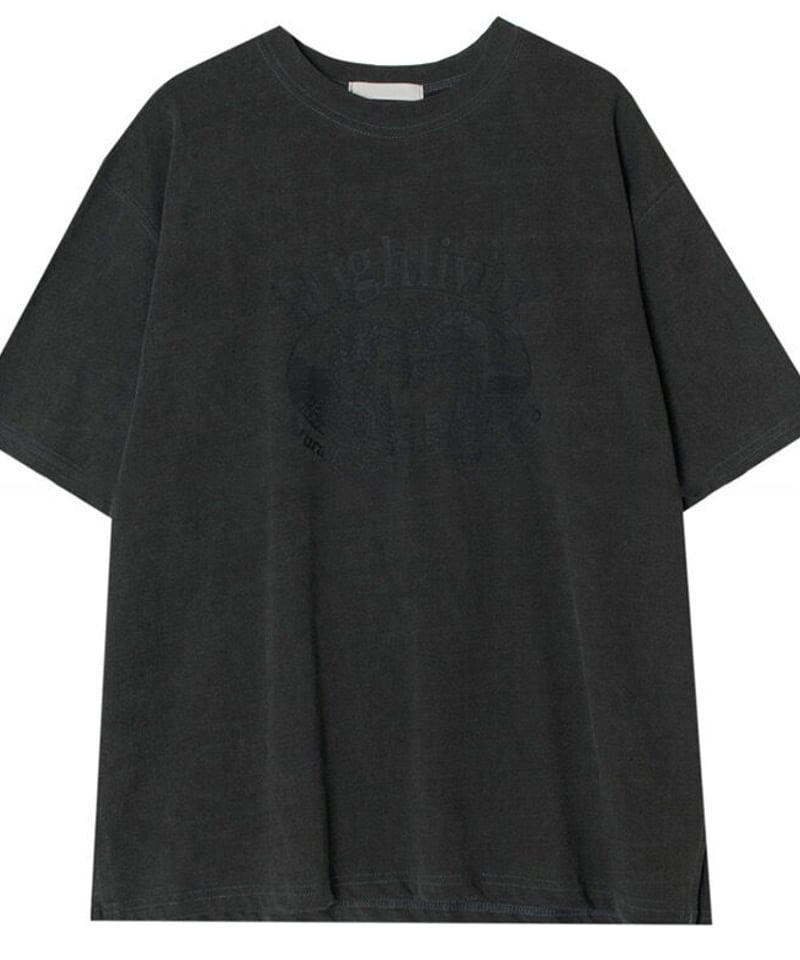 LEONARD レオナール｜ラインストーンロゴ パイピングTシャツ L ブラック LEONARD レオナール｜ラインストーンロゴ パイピングTシャツ L