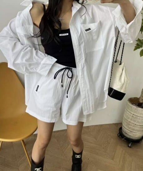 オーバーサイズシャツ＆ハーフパンツ SET