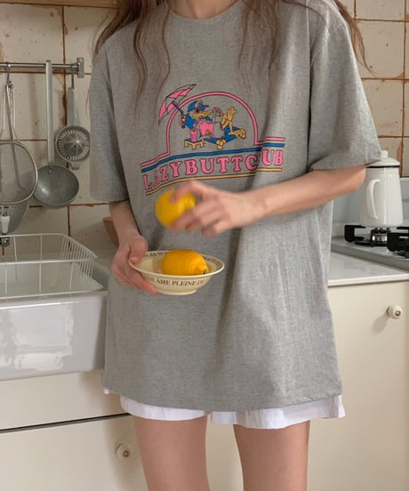 LAZYBUTTCLUB プリントTシャツ