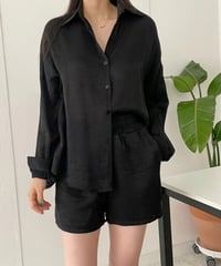 シアーブラウス＆ショートパンツ ツーピース