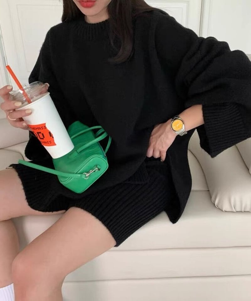 ドルマンスリーブニット＆フィットパンツ セットアップ | EYARN