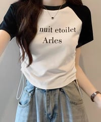ドローストリング ラグランTシャツ