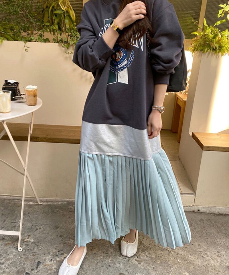 ブランド古着　UNDERCOVER 異素材切り替えスウェットワンピース notch.（ファッション） トレーナー スウェット 「 notch. by