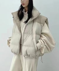 ツートーン ダウンベスト