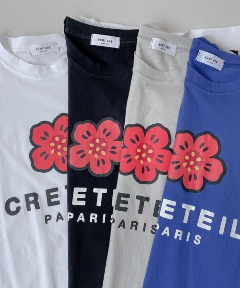 CRETEIL フラワー プリント Tシャツ | EYARN