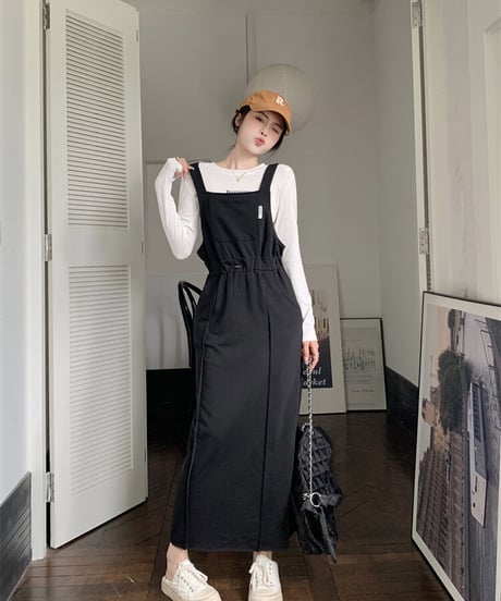 スウェット サロペットワンピース