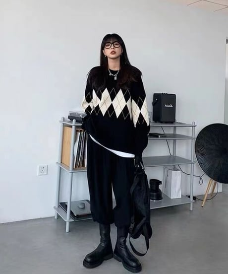 アーガイルニット
