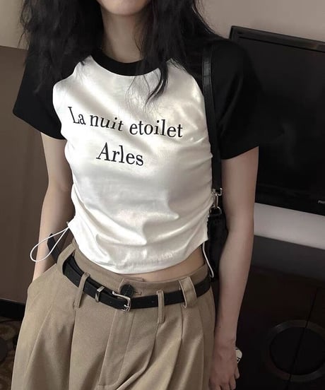 ドローストリング ラグランTシャツ