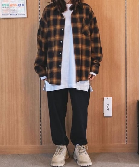 チェックネルシャツ