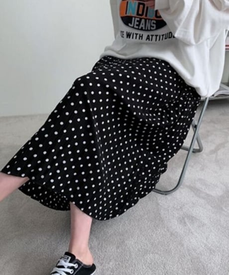 ボンボンドットスカート