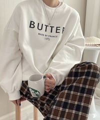 BUTTER ロゴスウェット