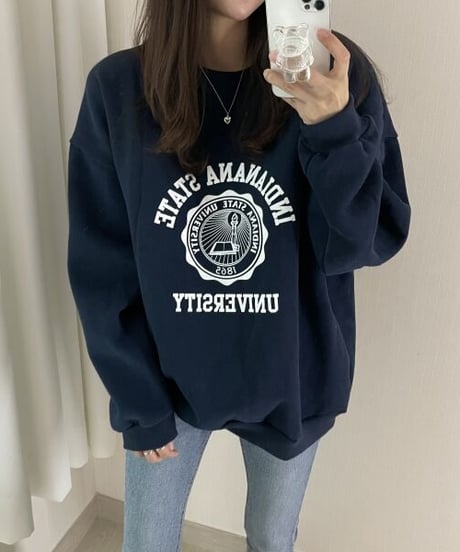 INDIANANA ロゴスウェット