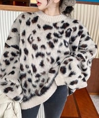 レオパードニットセーター
