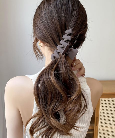 Accra ブラウン ヘアクリップ 楽天市場】【最大30%OFFクーポン有!】 パイソン風 型押し ヘア