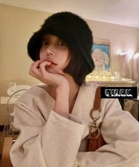 フェイクファー バケットハット