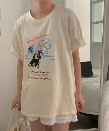 SORRY YOU'RE SICK プリントロゴTシャツ