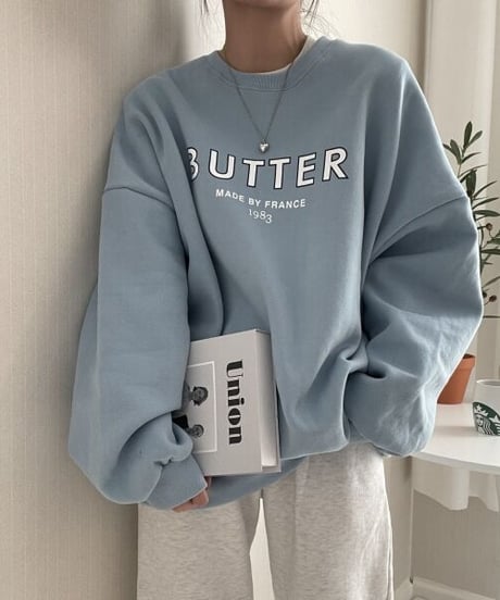 BUTTER ロゴスウェット