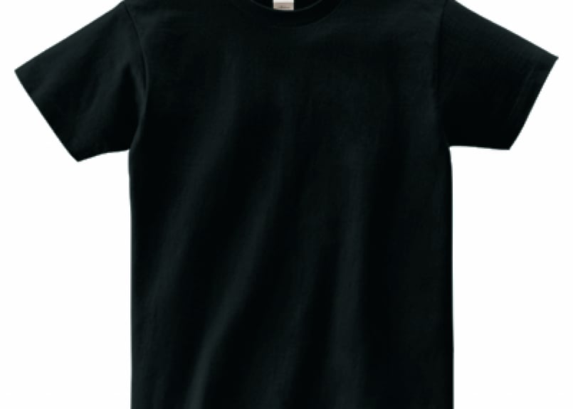 Mサイズのみ 北斎漫画舞踏Tシャツ（黒）・黄文字バックプリント