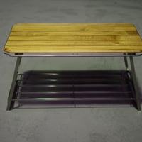 ウォルナットSTバーナーテーブル650(ウォルナット×ステンレス天板