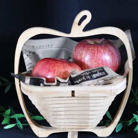 🍎りんご型がかわいい！便利な折りたたみバスケット 🍎