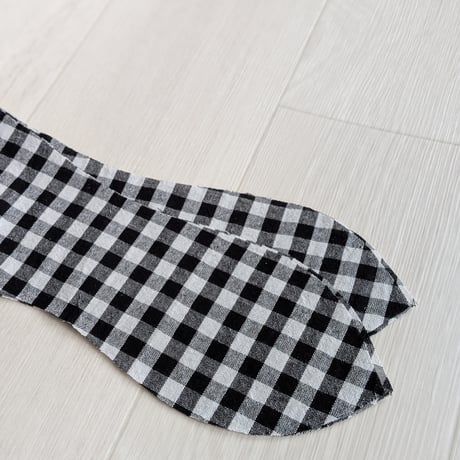 講座用クールネックキット　白黒チェック