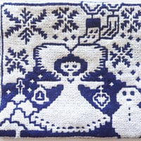 【ダウンロード】二重織りの絵織物『天使とクリスマス』織り方表