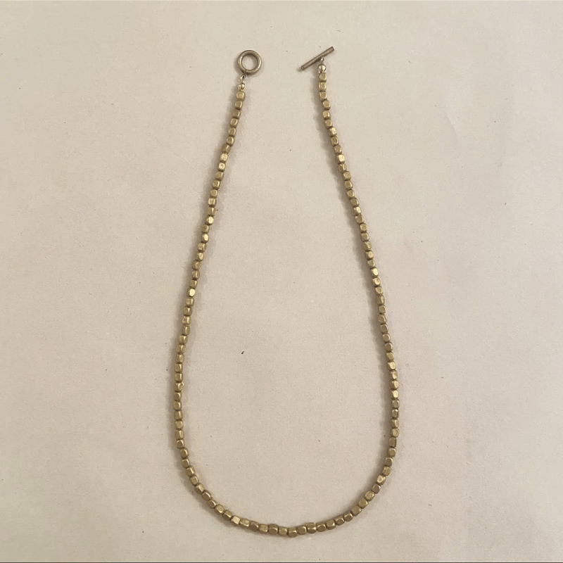 真鍮ビーズネックレス | sasacamp