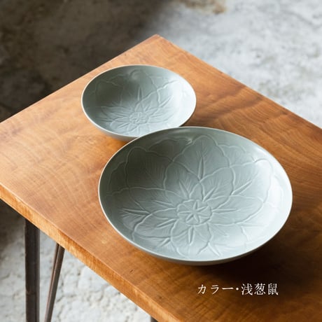花彫浅鉢　小
