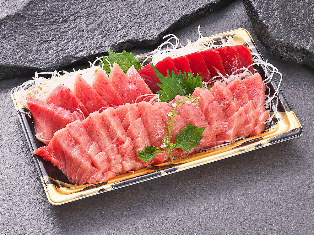 極上大トロ専用 焼津ミナミマグロスキンレス（大トロ付） 刺身用冷凍1ブロック400g相当