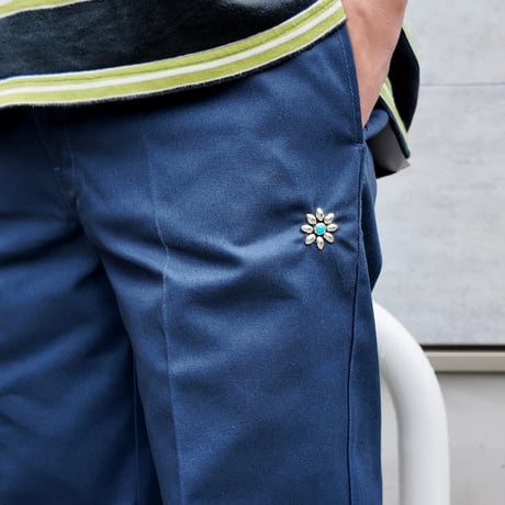 Flower Studs Chino Work Pants