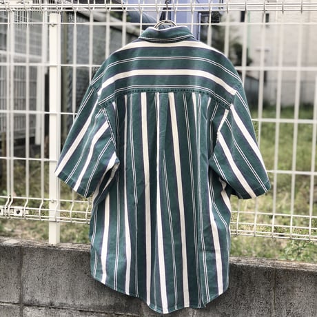 90's LANDS'END F/S Stripe Shirts